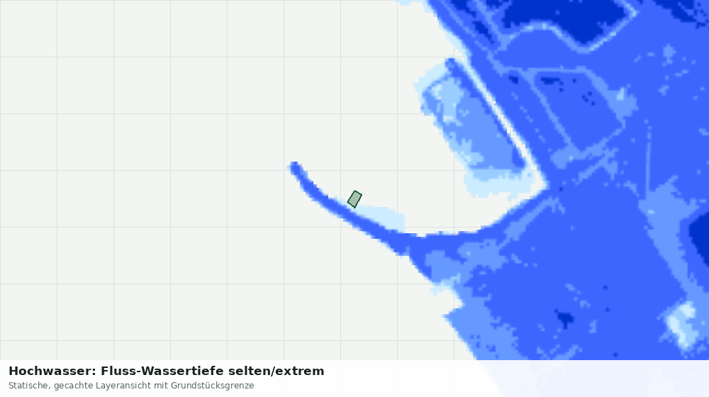 Statische Kartenansicht: Hochwasser: Fluss-Wassertiefe selten/extrem