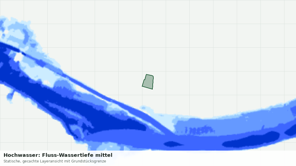 Statische Kartenansicht: Hochwasser: Fluss-Wassertiefe mittel