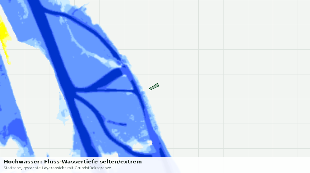 Statische Kartenansicht: Hochwasser: Fluss-Wassertiefe selten/extrem