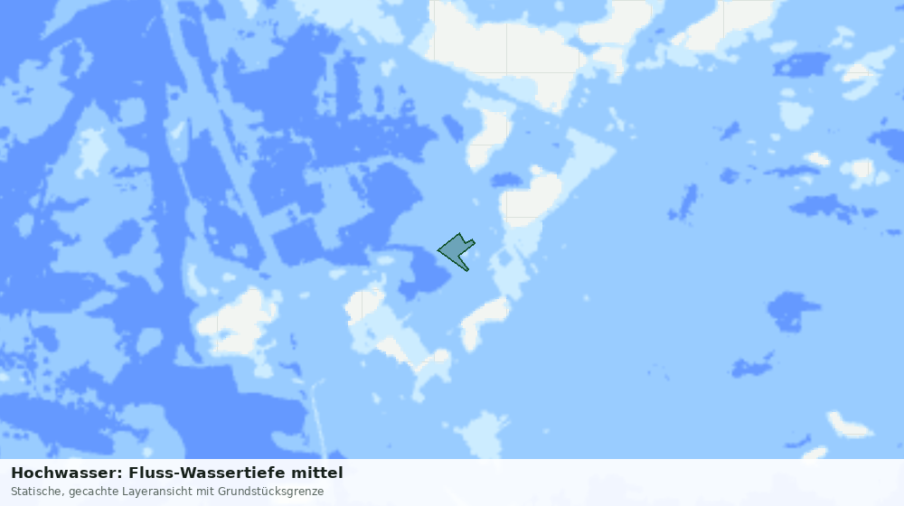 Statische Kartenansicht: Hochwasser: Fluss-Wassertiefe mittel