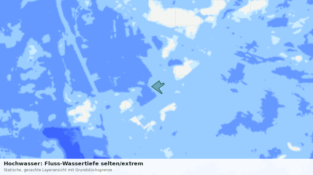 Statische Kartenansicht: Hochwasser: Fluss-Wassertiefe selten/extrem
