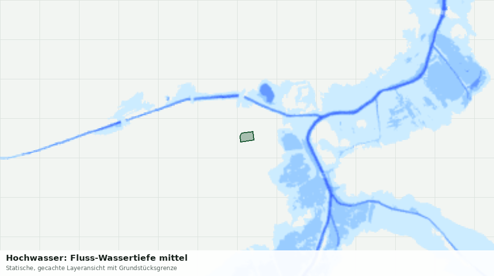Statische Kartenansicht: Hochwasser: Fluss-Wassertiefe mittel