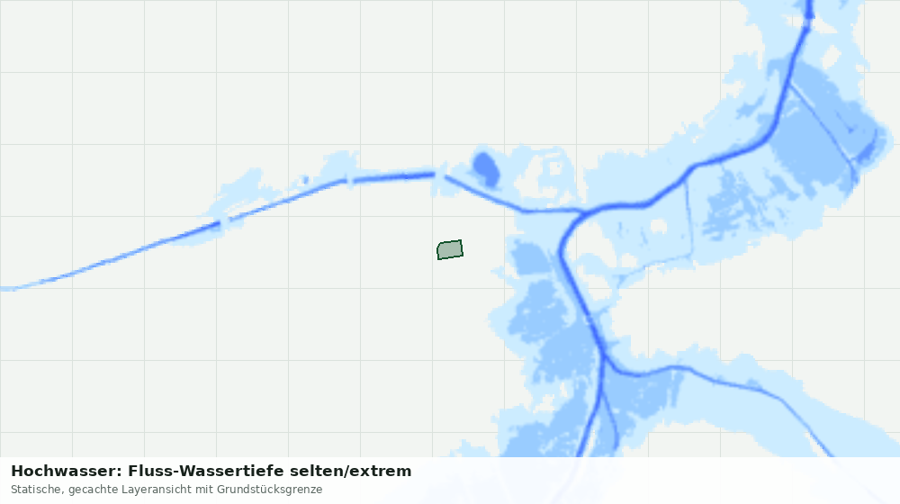 Statische Kartenansicht: Hochwasser: Fluss-Wassertiefe selten/extrem