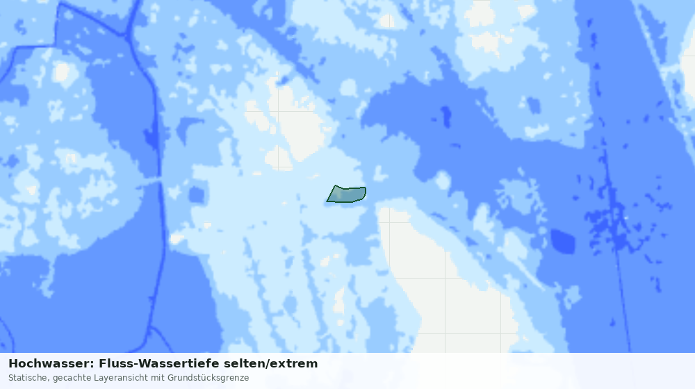 Statische Kartenansicht: Hochwasser: Fluss-Wassertiefe selten/extrem