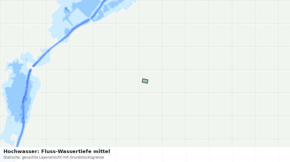 Statische Kartenansicht: Hochwasser: Fluss-Wassertiefe mittel