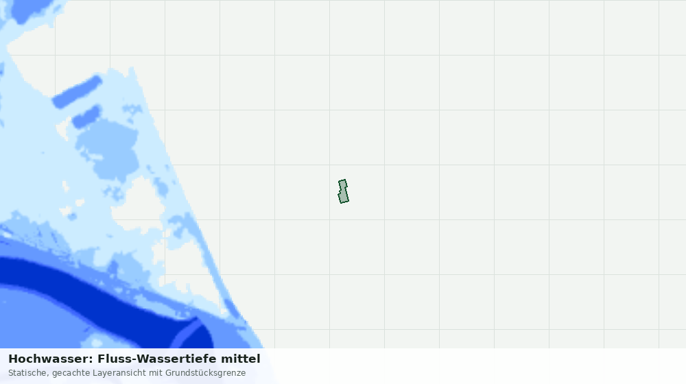 Statische Kartenansicht: Hochwasser: Fluss-Wassertiefe mittel