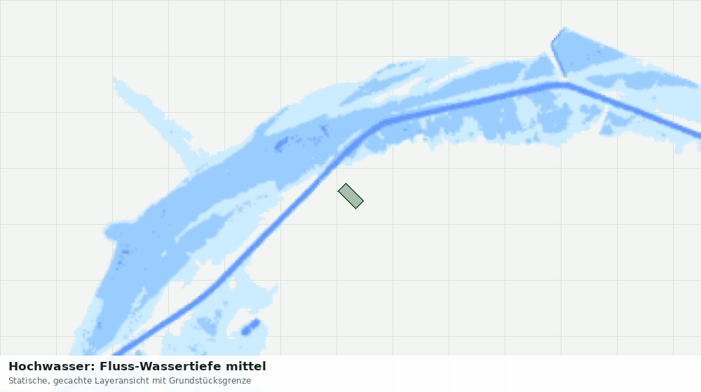 Statische Kartenansicht: Hochwasser: Fluss-Wassertiefe mittel