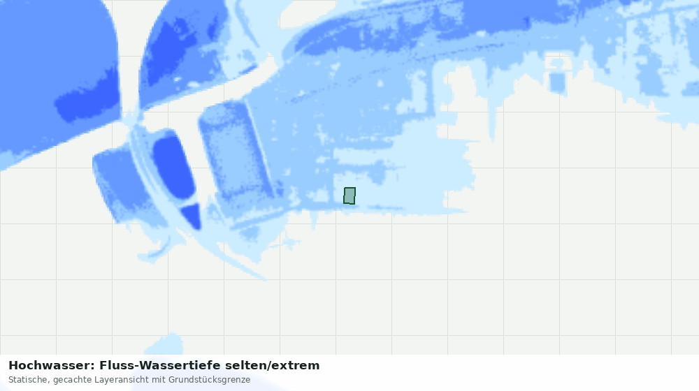 Statische Kartenansicht: Hochwasser: Fluss-Wassertiefe selten/extrem