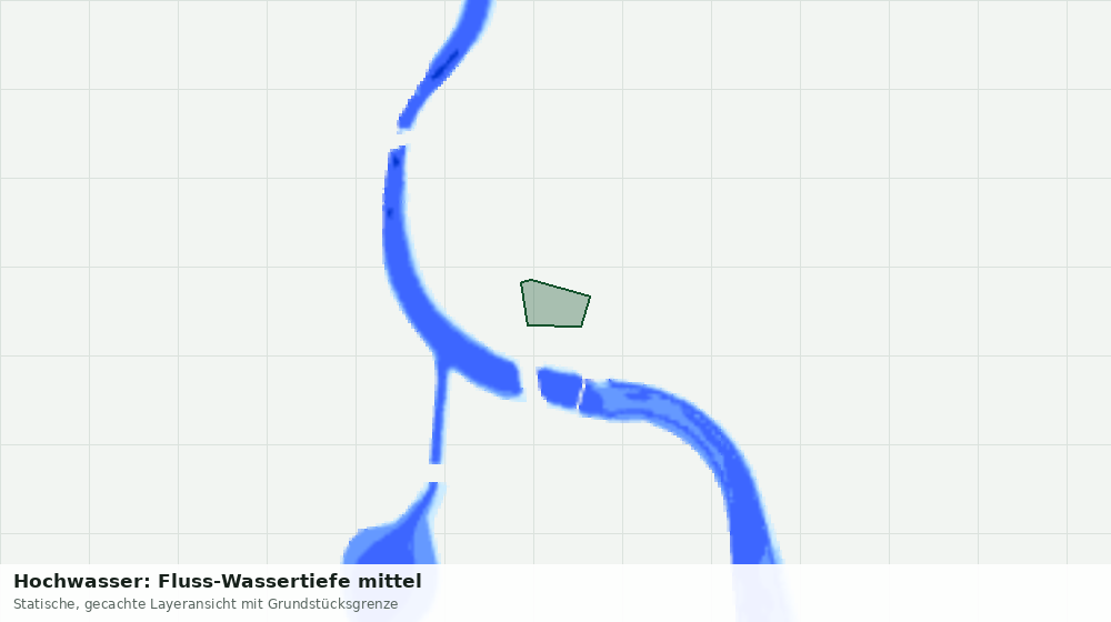 Statische Kartenansicht: Hochwasser: Fluss-Wassertiefe mittel