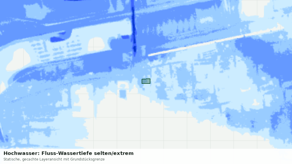 Statische Kartenansicht: Hochwasser: Fluss-Wassertiefe selten/extrem
