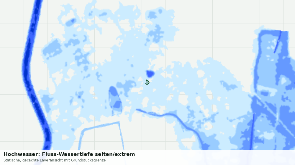 Statische Kartenansicht: Hochwasser: Fluss-Wassertiefe selten/extrem