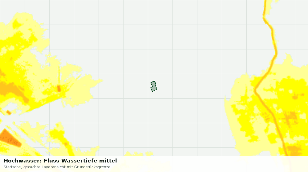 Statische Kartenansicht: Hochwasser: Fluss-Wassertiefe mittel