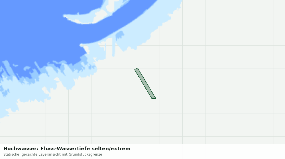 Statische Kartenansicht: Hochwasser: Fluss-Wassertiefe selten/extrem