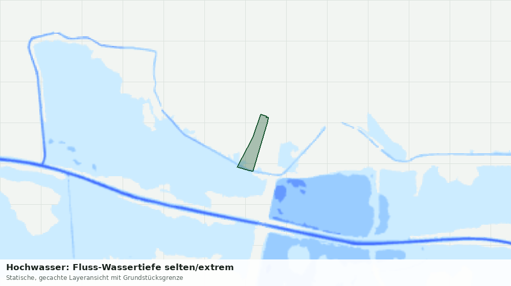 Statische Kartenansicht: Hochwasser: Fluss-Wassertiefe selten/extrem