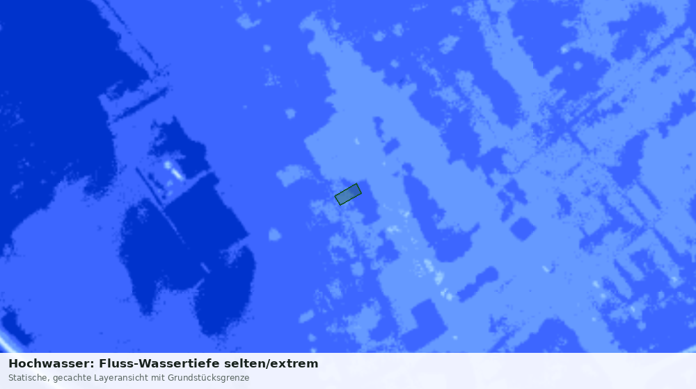 Statische Kartenansicht: Hochwasser: Fluss-Wassertiefe selten/extrem