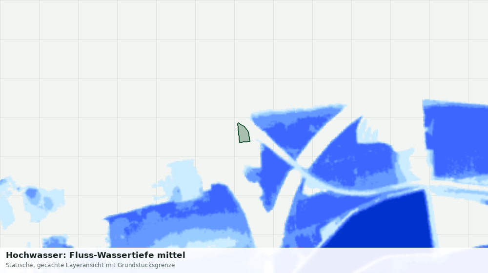 Statische Kartenansicht: Hochwasser: Fluss-Wassertiefe mittel