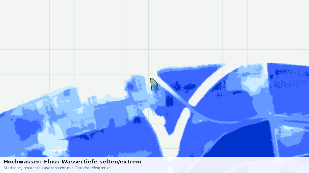 Statische Kartenansicht: Hochwasser: Fluss-Wassertiefe selten/extrem