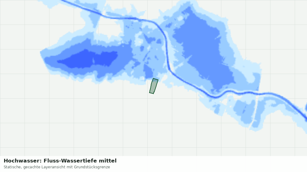 Statische Kartenansicht: Hochwasser: Fluss-Wassertiefe mittel