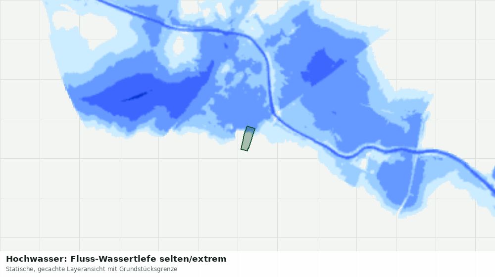 Statische Kartenansicht: Hochwasser: Fluss-Wassertiefe selten/extrem