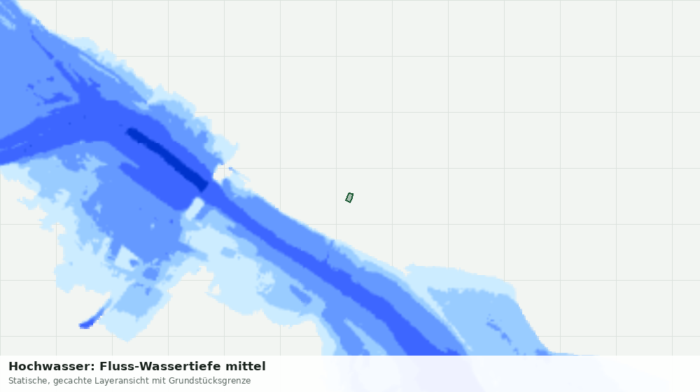 Statische Kartenansicht: Hochwasser: Fluss-Wassertiefe mittel