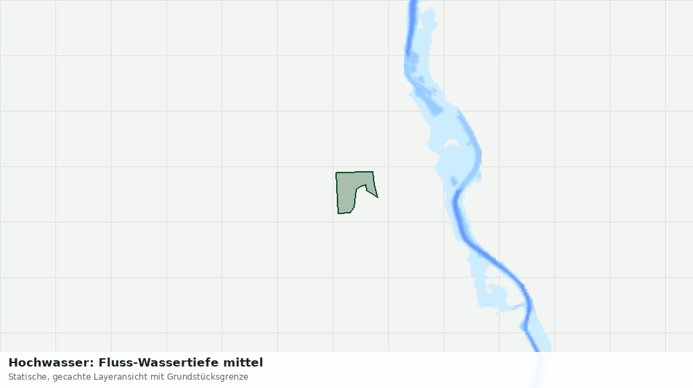 Statische Kartenansicht: Hochwasser: Fluss-Wassertiefe mittel