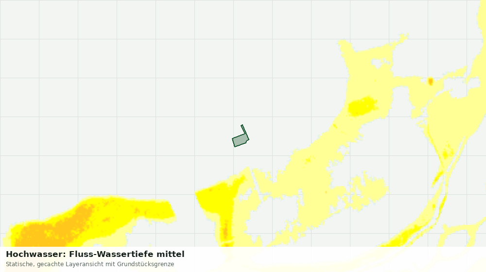Statische Kartenansicht: Hochwasser: Fluss-Wassertiefe mittel