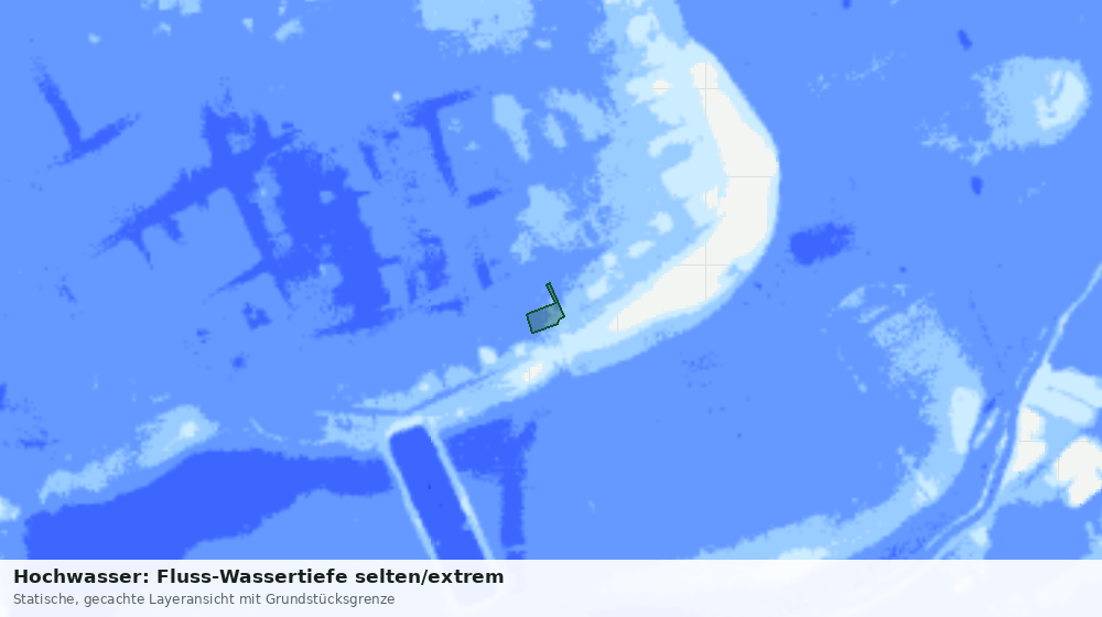 Statische Kartenansicht: Hochwasser: Fluss-Wassertiefe selten/extrem