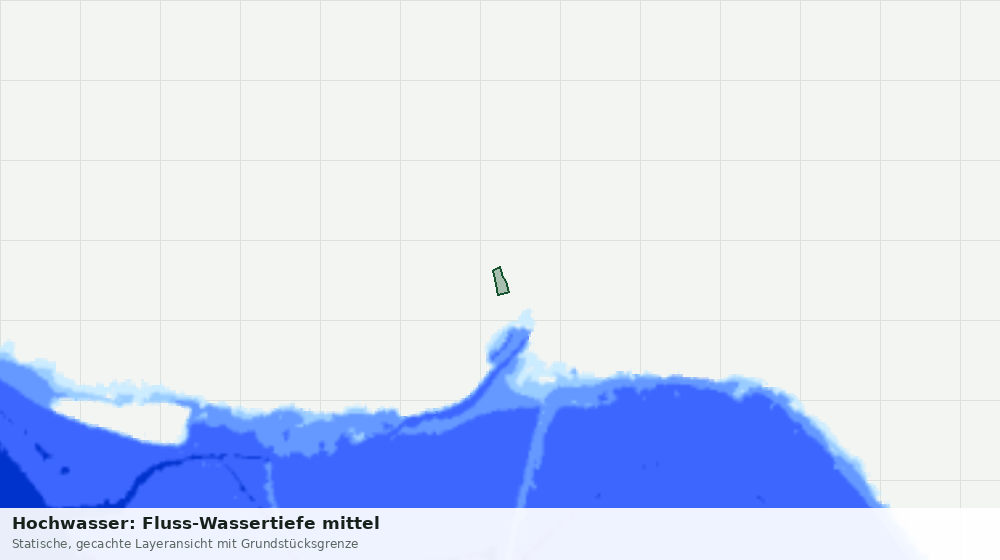 Statische Kartenansicht: Hochwasser: Fluss-Wassertiefe mittel