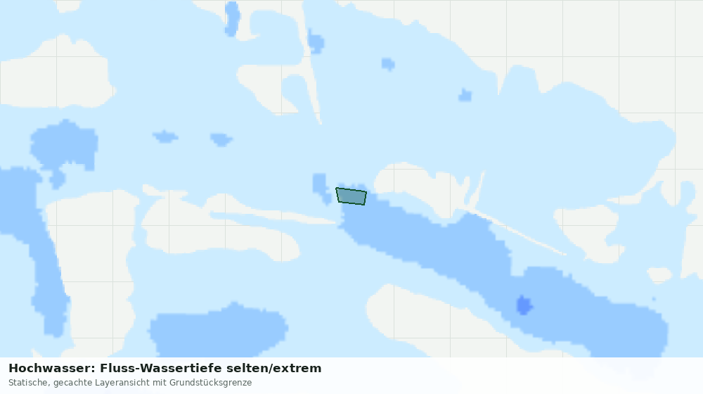 Statische Kartenansicht: Hochwasser: Fluss-Wassertiefe selten/extrem