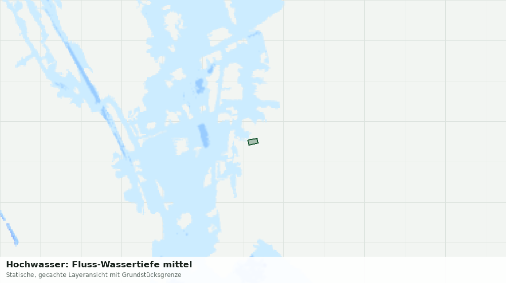 Statische Kartenansicht: Hochwasser: Fluss-Wassertiefe mittel