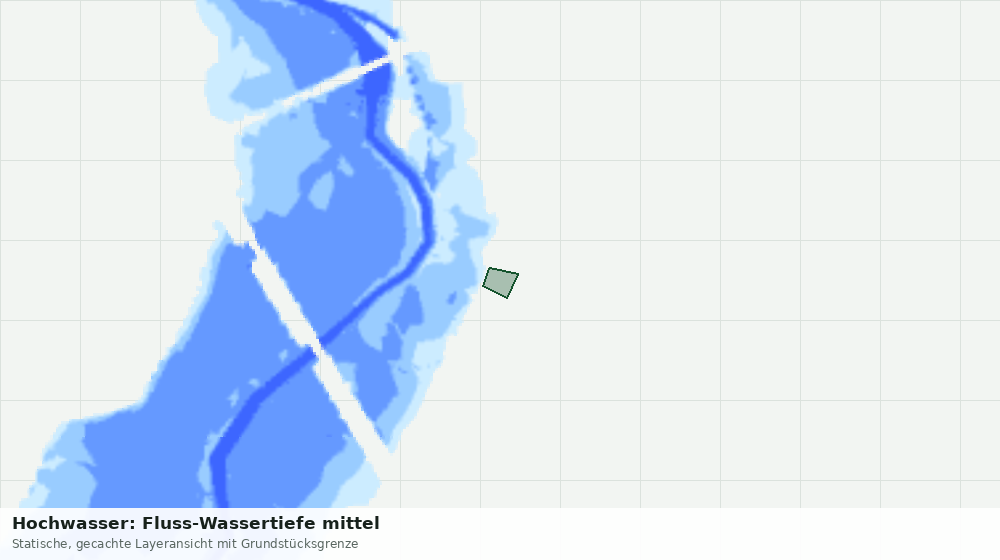 Statische Kartenansicht: Hochwasser: Fluss-Wassertiefe mittel