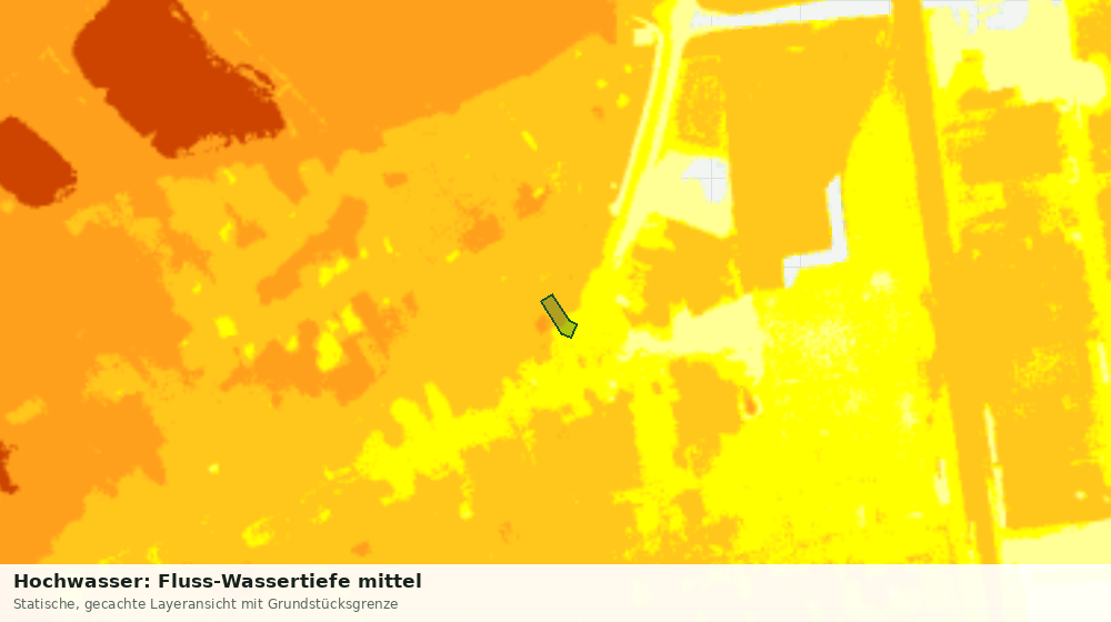Statische Kartenansicht: Hochwasser: Fluss-Wassertiefe mittel