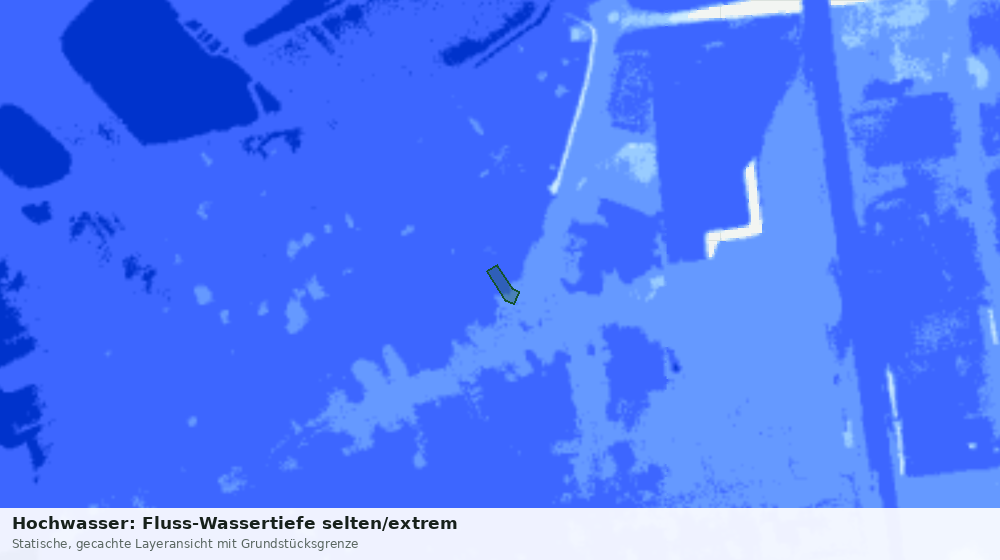 Statische Kartenansicht: Hochwasser: Fluss-Wassertiefe selten/extrem