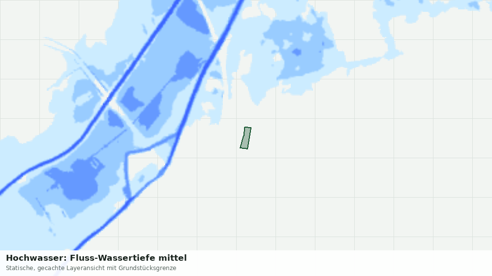 Statische Kartenansicht: Hochwasser: Fluss-Wassertiefe mittel