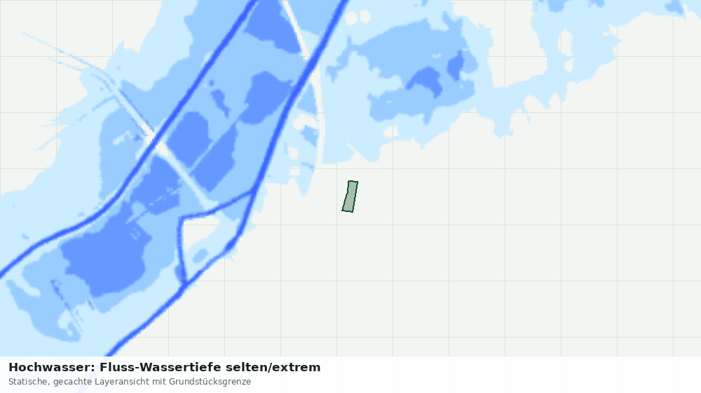 Statische Kartenansicht: Hochwasser: Fluss-Wassertiefe selten/extrem