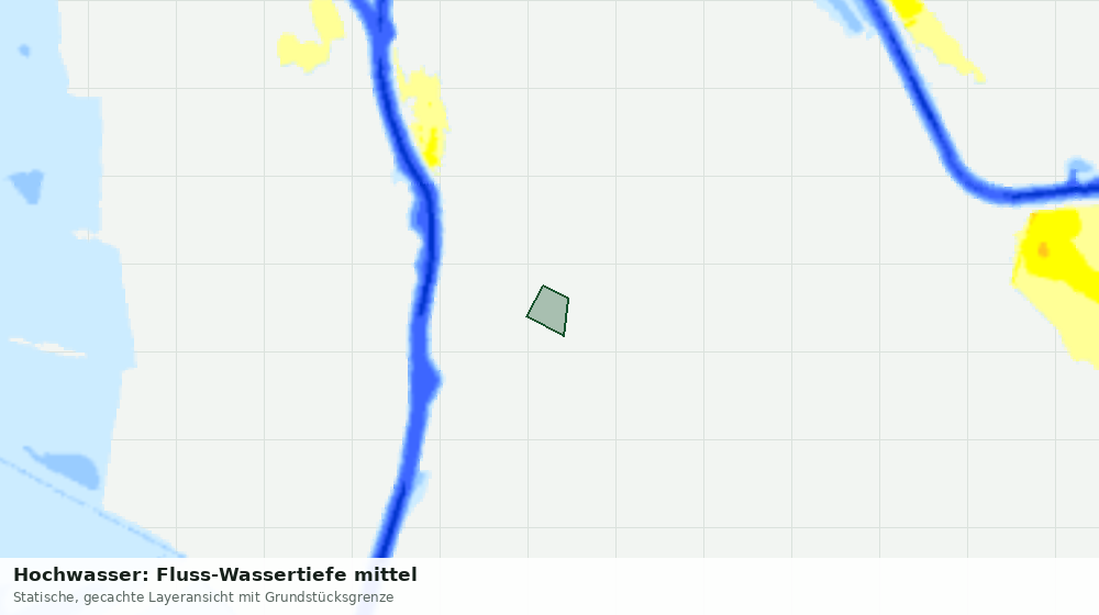 Statische Kartenansicht: Hochwasser: Fluss-Wassertiefe mittel