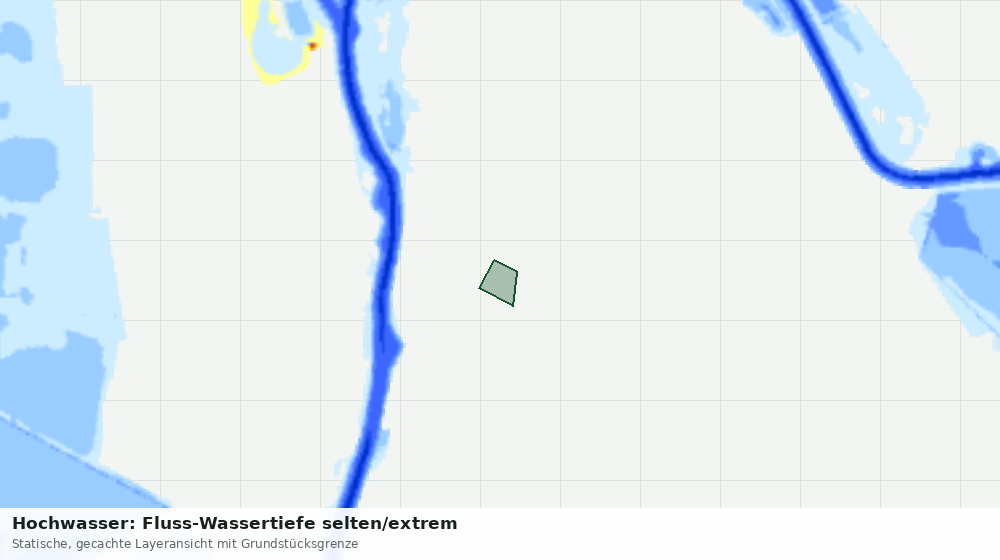 Statische Kartenansicht: Hochwasser: Fluss-Wassertiefe selten/extrem