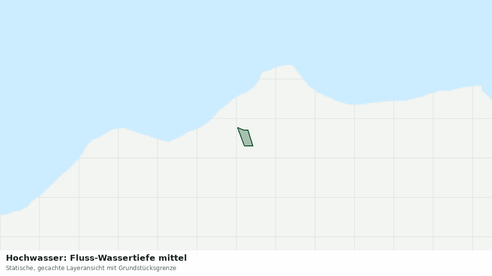 Statische Kartenansicht: Hochwasser: Fluss-Wassertiefe mittel
