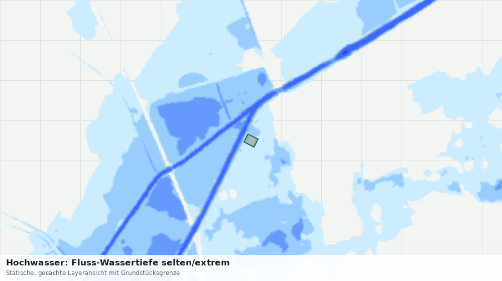 Statische Kartenansicht: Hochwasser: Fluss-Wassertiefe selten/extrem