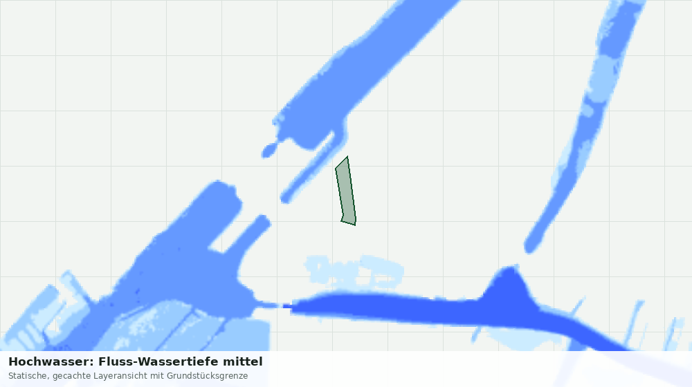 Statische Kartenansicht: Hochwasser: Fluss-Wassertiefe mittel