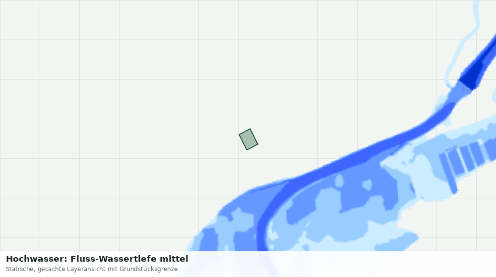 Statische Kartenansicht: Hochwasser: Fluss-Wassertiefe mittel