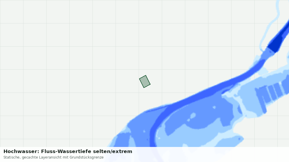 Statische Kartenansicht: Hochwasser: Fluss-Wassertiefe selten/extrem
