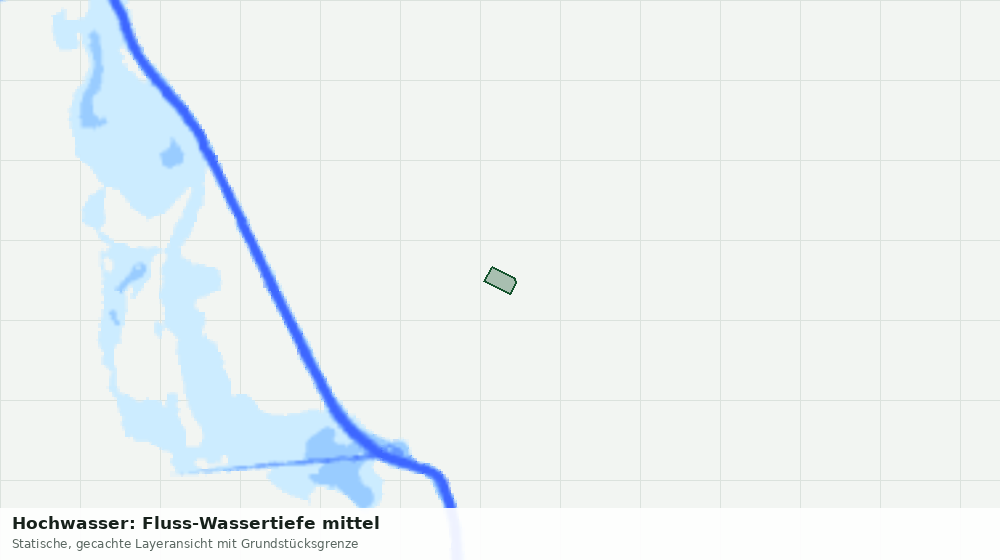Statische Kartenansicht: Hochwasser: Fluss-Wassertiefe mittel