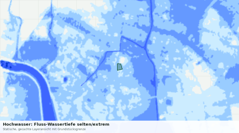 Statische Kartenansicht: Hochwasser: Fluss-Wassertiefe selten/extrem
