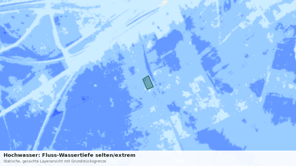 Statische Kartenansicht: Hochwasser: Fluss-Wassertiefe selten/extrem