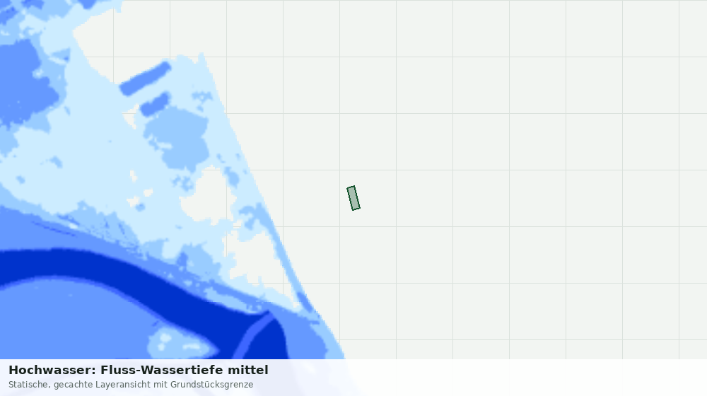 Statische Kartenansicht: Hochwasser: Fluss-Wassertiefe mittel