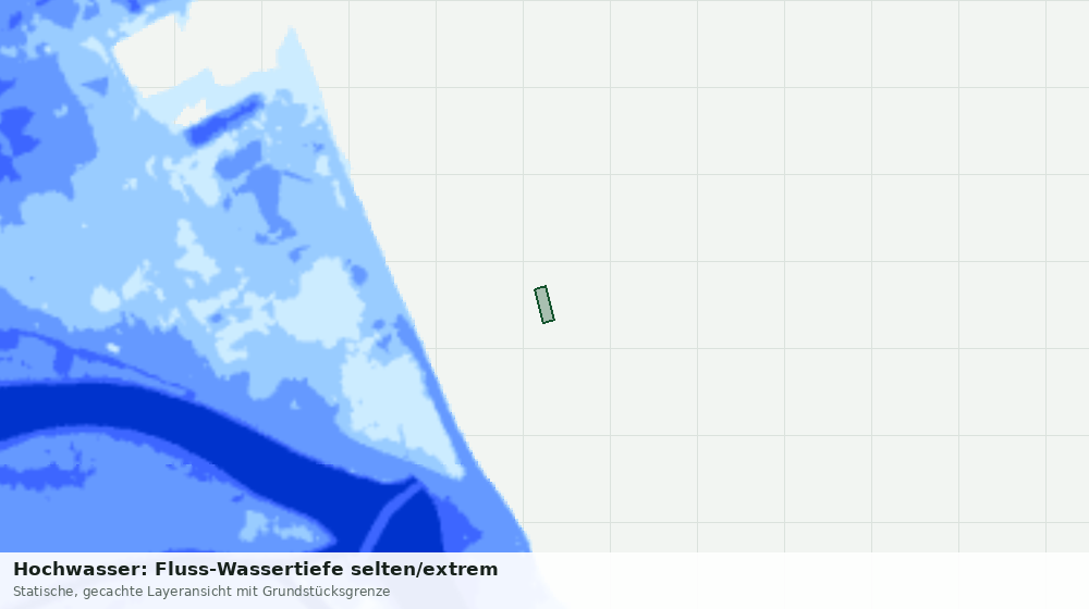 Statische Kartenansicht: Hochwasser: Fluss-Wassertiefe selten/extrem
