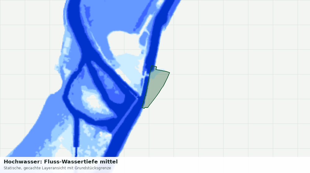 Statische Kartenansicht: Hochwasser: Fluss-Wassertiefe mittel