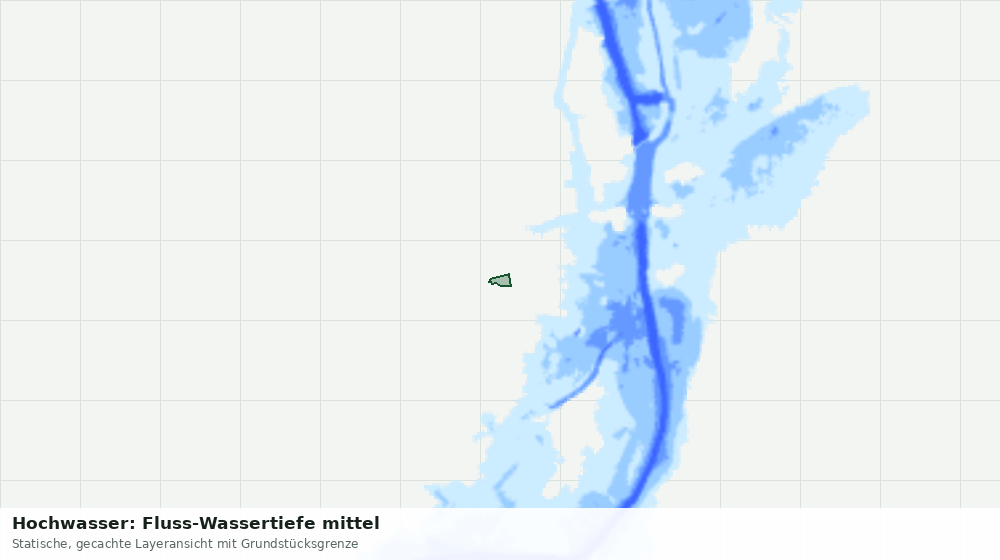 Statische Kartenansicht: Hochwasser: Fluss-Wassertiefe mittel