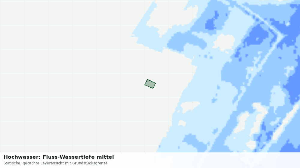 Statische Kartenansicht: Hochwasser: Fluss-Wassertiefe mittel